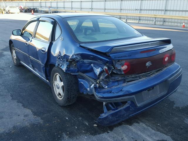 2G1WH52K339366603 - 2003 CHEVROLET IMPALA LS BLUE photo 3