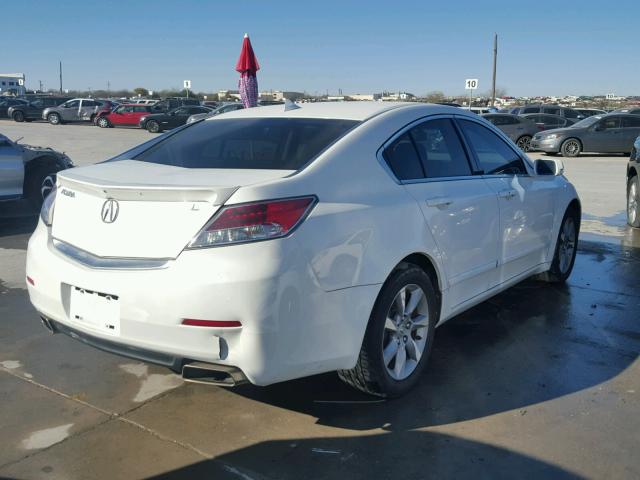 19UUA8F57CA022108 - 2012 ACURA TL WHITE photo 4