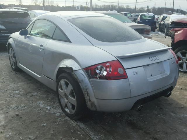 TRUWC28N621011133 - 2002 AUDI TT QUATTRO SILVER photo 3