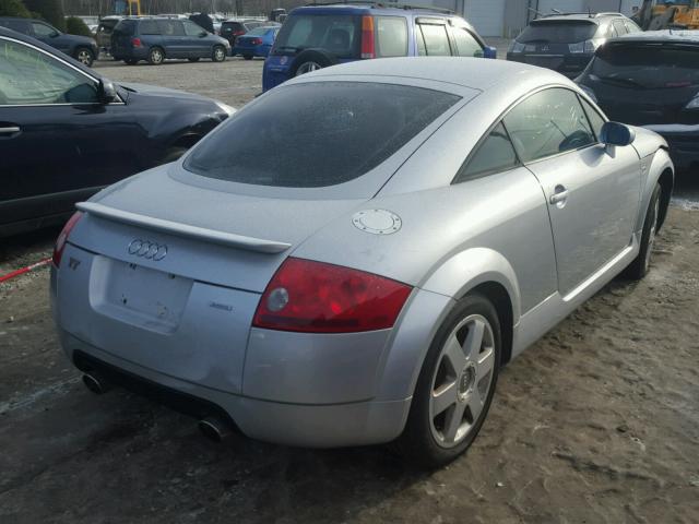 TRUWC28N621011133 - 2002 AUDI TT QUATTRO SILVER photo 4