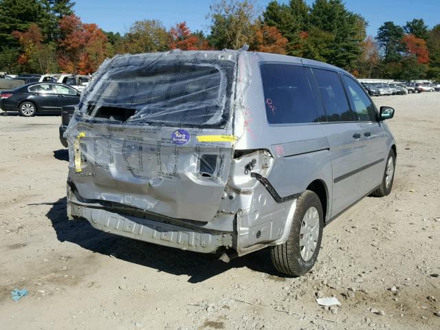 5FNRL3H22AB112033 - 2010 HONDA ODYSSEY LX SILVER photo 4