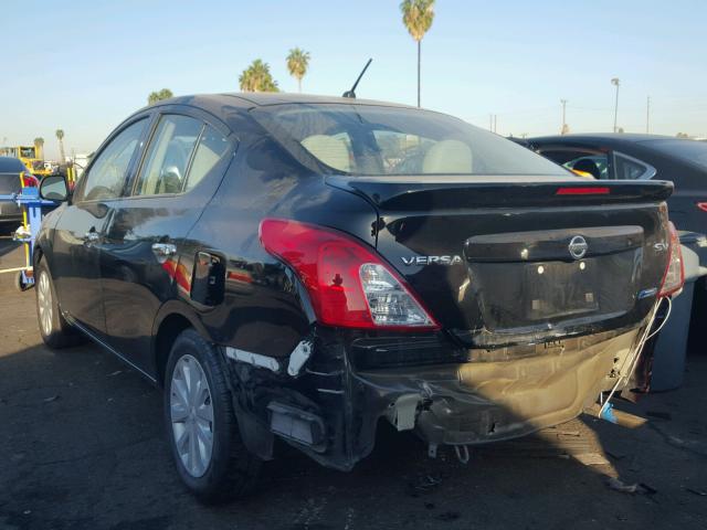 3N1CN7AP9EL843730 - 2014 NISSAN VERSA S BLACK photo 3