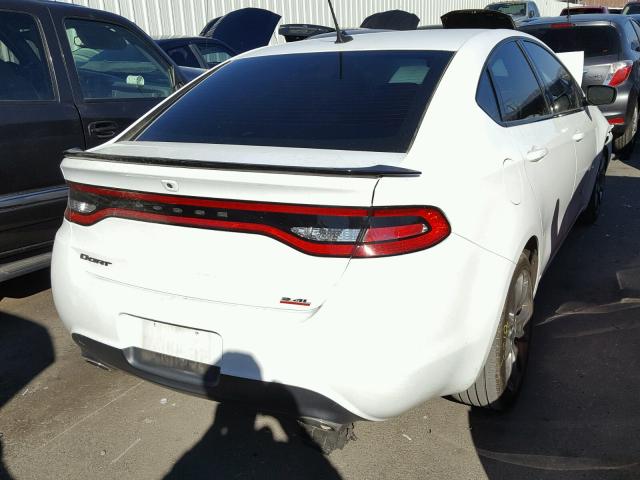 1C3CDFBB1ED685388 - 2014 DODGE DART SXT WHITE photo 4