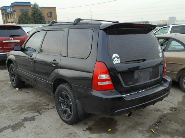 JF1SG63695H749871 - 2005 SUBARU FORESTER 2 BLACK photo 3