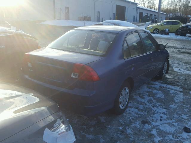 1HGES16365L020655 - 2005 HONDA CIVIC DX V BLUE photo 4