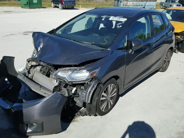 3HGGK5H89FM713633 - 2015 HONDA FIT EX GRAY photo 2