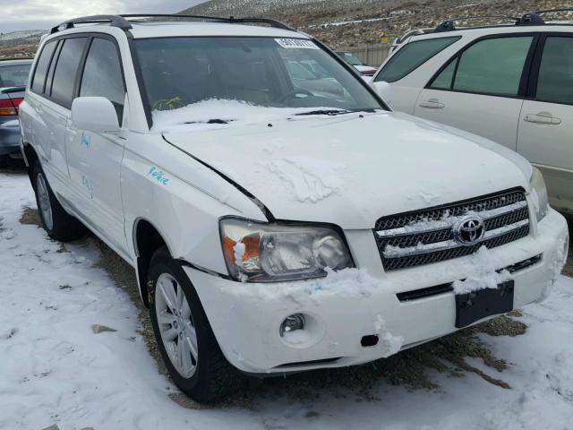 JTEEW21A860020489 - 2006 TOYOTA HIGHLANDER WHITE photo 1