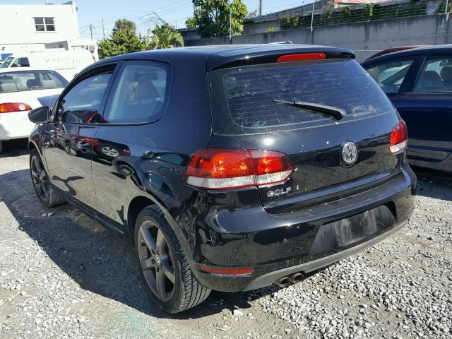 WVWBA7AJ6AW216942 - 2010 VOLKSWAGEN GOLF BLACK photo 3