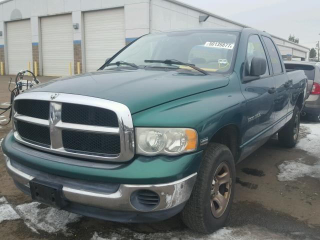 1D7HU18D54J117244 - 2004 DODGE RAM 1500 S GREEN photo 2