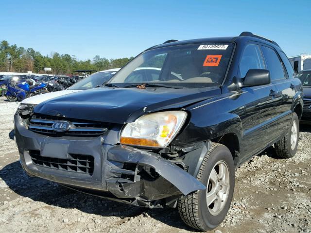 KNDJF724677430919 - 2007 KIA SPORTAGE L BLACK photo 2