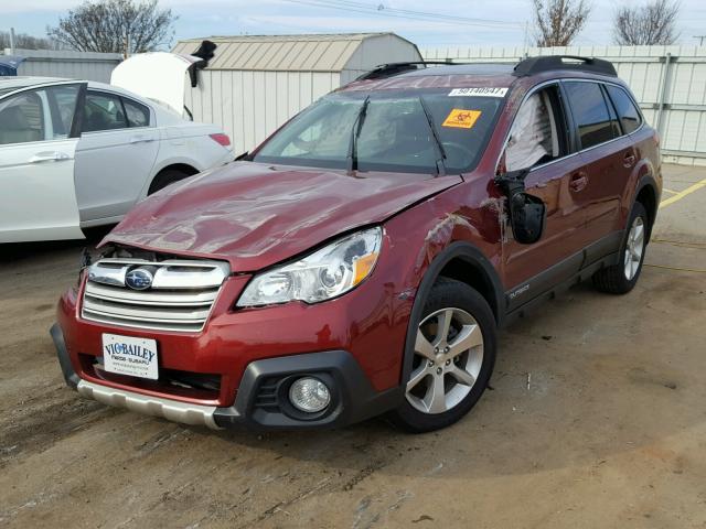 4S4BRCLC0E3296208 - 2014 SUBARU OUTBACK 2. BURGUNDY photo 2