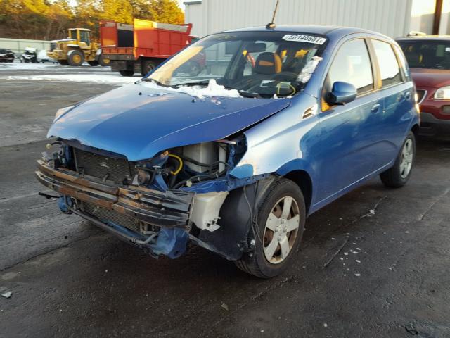 KL1TD66E99B310602 - 2009 CHEVROLET AVEO LS BLUE photo 2