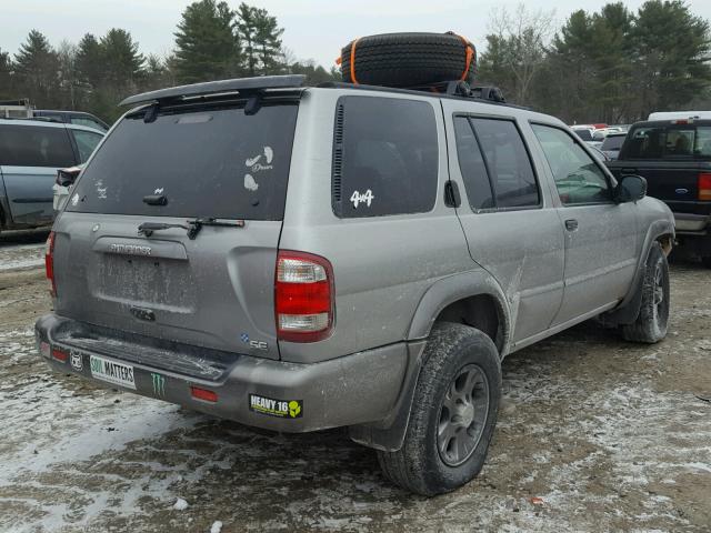 JN8AR07Y6YW444082 - 2000 NISSAN PATHFINDER GRAY photo 4