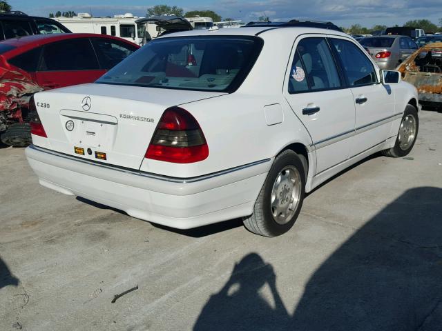 WDBHA24G5YA810666 - 2000 MERCEDES-BENZ C 230 WHITE photo 4