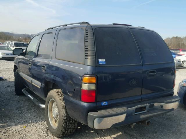 1GNEK13Z34J184857 - 2004 CHEVROLET TAHOE K150 BLUE photo 3