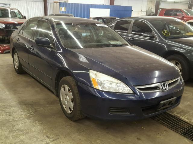 1HGCM55426A130165 - 2006 HONDA ACCORD LX BLUE photo 1