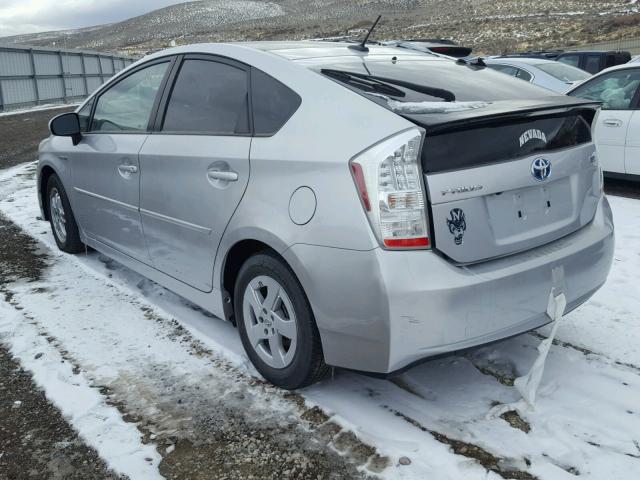 JTDKN3DU8B1369890 - 2011 TOYOTA PRIUS SILVER photo 3