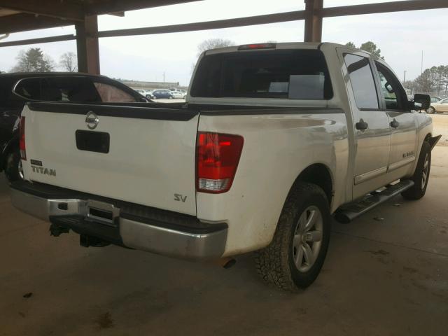 1N6AA0EK6DN302698 - 2013 NISSAN TITAN S WHITE photo 4