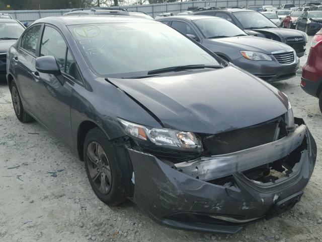 2HGFB2F57DH575217 - 2013 HONDA CIVIC LX GRAY photo 1