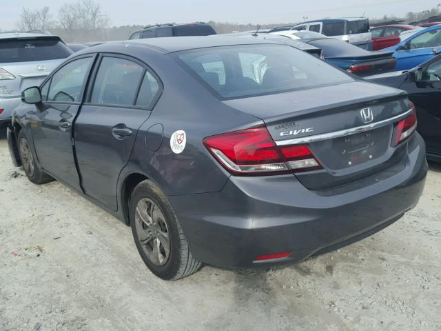 2HGFB2F57DH575217 - 2013 HONDA CIVIC LX GRAY photo 3