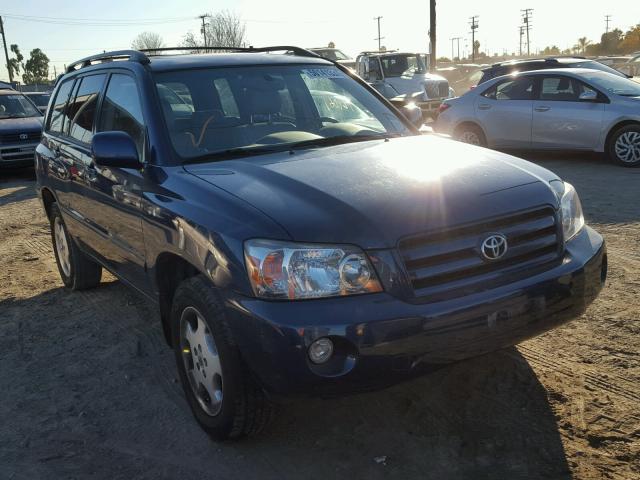 JTEEP21A060173140 - 2006 TOYOTA HIGHLANDER BLUE photo 1