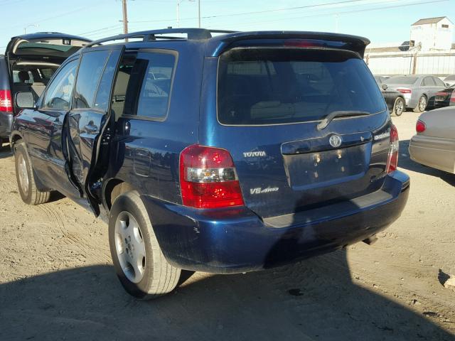 JTEEP21A060173140 - 2006 TOYOTA HIGHLANDER BLUE photo 3