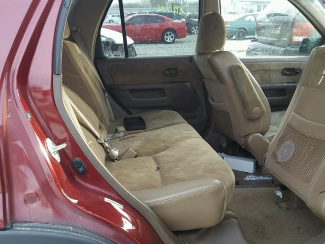 JHLRD78853C038375 - 2003 HONDA CR-V EX MAROON photo 6