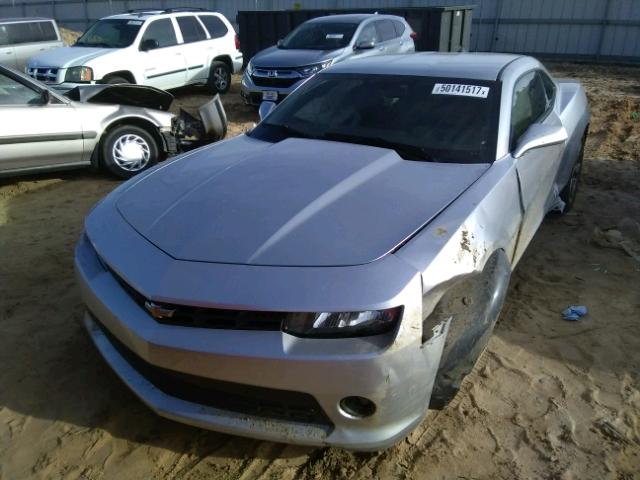 2G1FD1E35F9152788 - 2015 CHEVROLET CAMARO LT SILVER photo 2