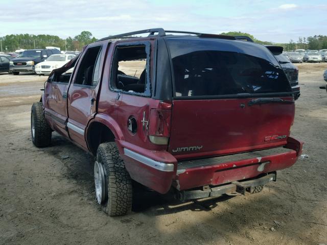 1GKDT13W0SK536490 - 1995 GMC JIMMY RED photo 3