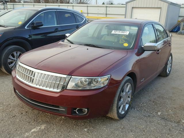 3LNHM28T57R650840 - 2007 LINCOLN MKZ RED photo 2