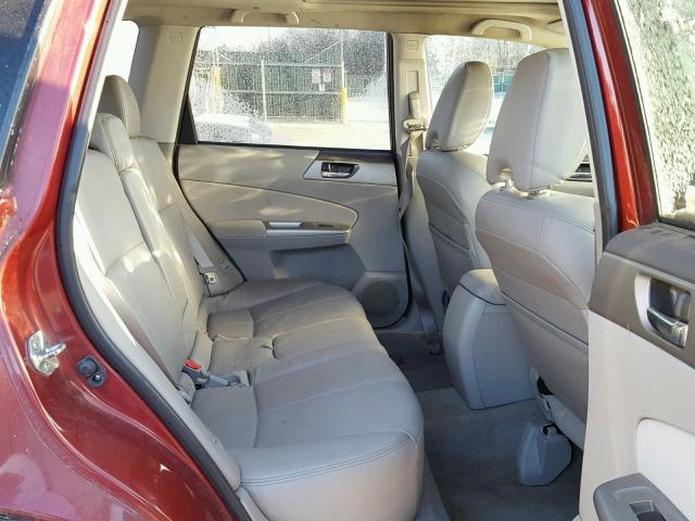 JF2SH6DCXAH772941 - 2010 SUBARU FORESTER 2 RED photo 6