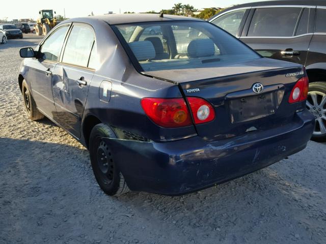 1NXBR32E13Z085030 - 2003 TOYOTA COROLLA CE BLUE photo 3