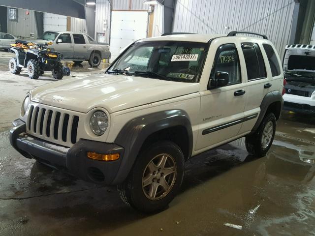 1J4GL48K62W125775 - 2002 JEEP LIBERTY SP WHITE photo 2
