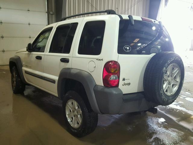 1J4GL48K62W125775 - 2002 JEEP LIBERTY SP WHITE photo 3