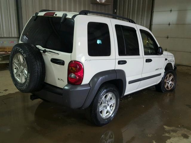 1J4GL48K62W125775 - 2002 JEEP LIBERTY SP WHITE photo 4