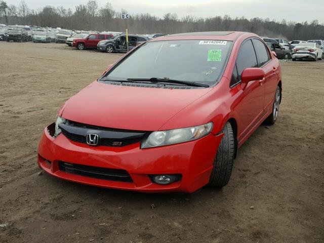 2HGFA55519H700046 - 2009 HONDA CIVIC SI RED photo 2