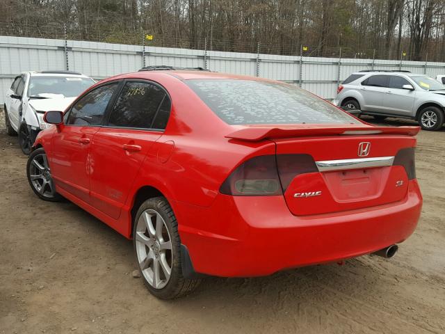 2HGFA55519H700046 - 2009 HONDA CIVIC SI RED photo 3