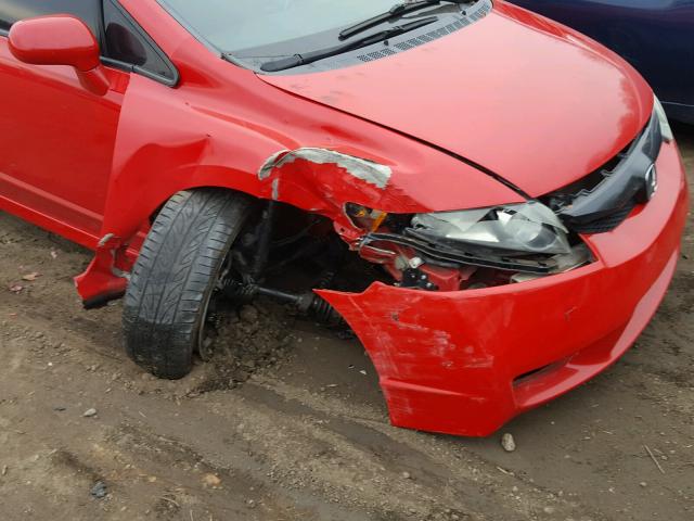 2HGFA55519H700046 - 2009 HONDA CIVIC SI RED photo 9