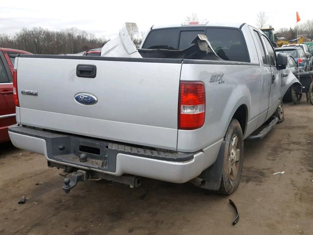 1FTRX14W76NB47337 - 2006 FORD F150 SILVER photo 4