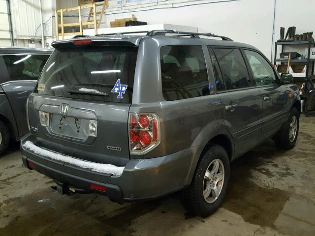 5FNYF18587B006373 - 2007 HONDA PILOT EXL CHARCOAL photo 4