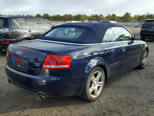 WAUDF48HX8K014440 - 2008 AUDI A4 2.0T CA BLUE photo 4