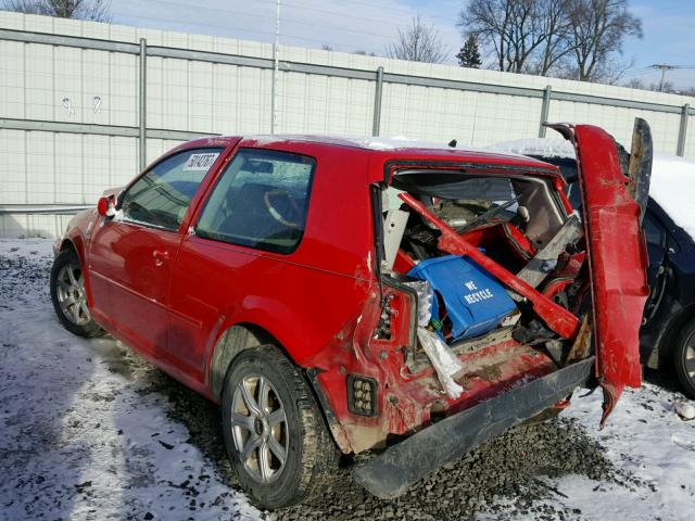 9BWBP61J714047735 - 2001 VOLKSWAGEN GOLF GL TD RED photo 3