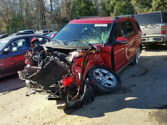 1FMHK7F89CGA25375 - 2012 FORD EXPLORER L RED photo 2