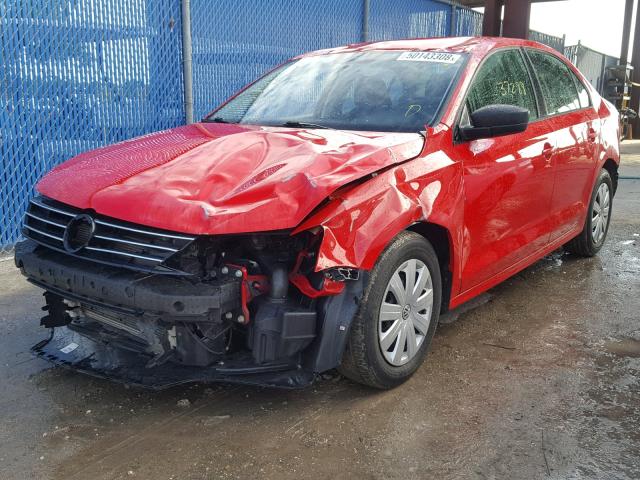 3VW2K7AJXFM299776 - 2015 VOLKSWAGEN JETTA BASE 红色 照片 2
