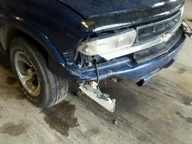 1GCCS19X3X8140875 - 1999 CHEVROLET S TRUCK S1 BLUE photo 9