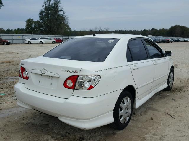 1NXBR32E54Z265628 - 2004 TOYOTA COROLLA S WHITE photo 4