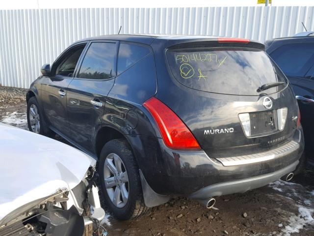 JN8AZ08W16W507549 - 2006 NISSAN MURANO SL BLACK photo 3