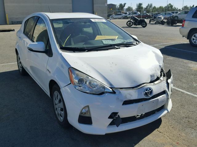 JTDKDTB39D1535236 - 2013 TOYOTA PRIUS C WHITE photo 1