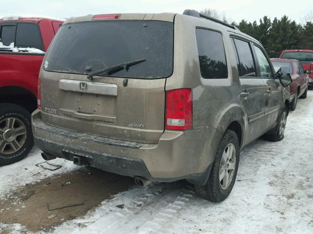 5FNYF4H57AB023724 - 2010 HONDA PILOT EXL BEIGE photo 4