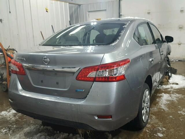 3N1AB7AP2DL772921 - 2013 NISSAN SENTRA S GRAY photo 4